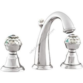 Bronces Mestre / Washbasin Fittings / Three holes basin set with Swarovski crystal 037201.C00.50