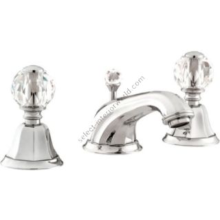 Bronces Mestre / Washbasin Fittings / Three holes basin set with Swarovski crystal 038101.000.50