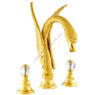 Bronces Mestre / Bath-Shower Fittings / Three holes bath set with Swarovski crystal Swan series 039154.000.00