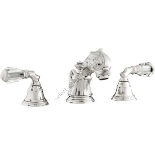Bronces Mestre / Washbasin Fittings / Three holes basin set with Swarovski crystal 039601.A00.50