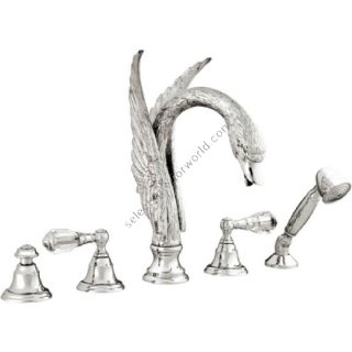 Bronces Mestre / Bath-Shower Fittings / Five holes bath set with Swarovski crystal 039656.D00.50