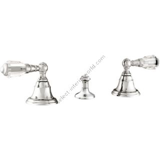 Bronces Mestre / Bidet Fittings / Three holes bidet set with Swarovski crystal 039662.D00.50