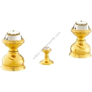Bronces Mestre / Bidet Fittings / Three holes bidet set with Swarovski crystal 041222.000.00