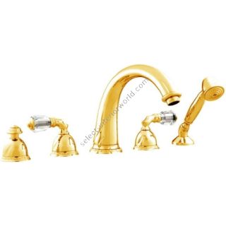 Bronces Mestre / Bath-Shower Fittings / Five holes bath set with Swarovski crystal 051616.A00.00