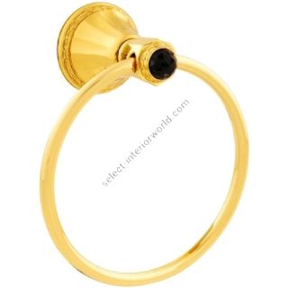 Bronces Mestre / Towel Holders / Towel ring diameter 165mm with Swarovski black crystal 058273.N00.01