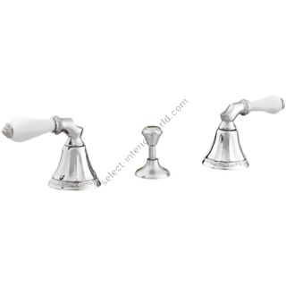 Bronces Mestre / Bidet Fittings / Three holes bidet set with white porcelain 058522.L00.50