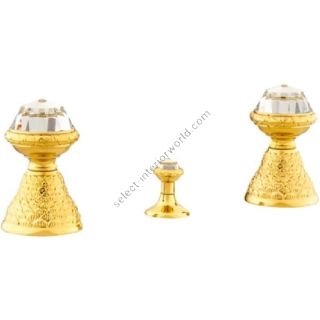 Bronces Mestre / Bidet Fittings / Three holes bidet set with Swarovski crystal 059222.E00.00
