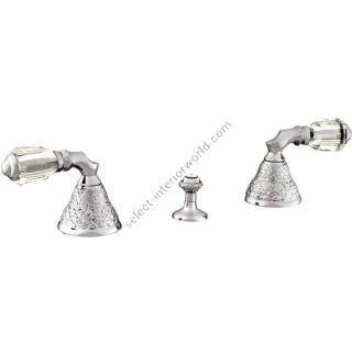 Bronces Mestre / Bidet Fittings / Three holes bidet set with Swarovski crystal 059622.A00.50