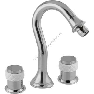 Bronces Mestre / Bidet Fittings / Three holes bidet set with white porcelain 065521.000.50