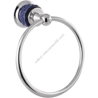 Bronces Mestre / Towel Holders / Towel ring 160mm with blue porcelain 065573.A00.50