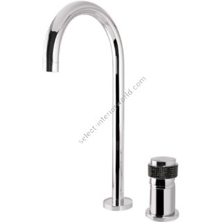Bronces Mestre / Washbasin Fittings / Two holes single lever high basin mixer with black Swarovski 071408.LHN.50