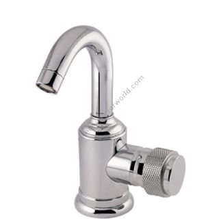 Bronces Mestre / Bidet Fittings / Single lever bidet mixer with decorated brass ring 071423.P00.50