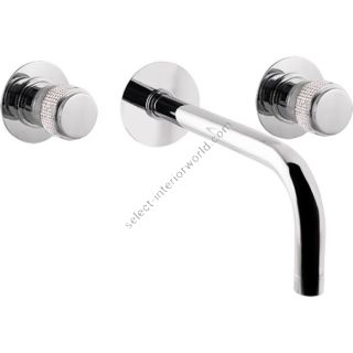 Bronces Mestre / Washbasin Fittings / Three holes wall basin set with Swarovski 071433.H00.50