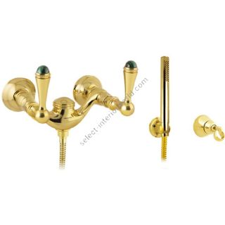 Bronces Mestre / Bath-Shower Fittings / Bath shower set with malachite stone 073819.ML0.00