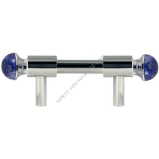 Bronces Mestre / Furniture Handles / Urbe Precious with lapislazuli stone 64mm between centers 0T5000.LP64.30