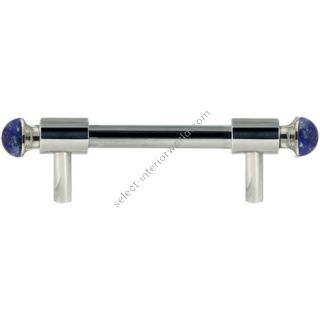 Bronces Mestre / Furniture Handles / Urbe Precious with lapislazuli stone 96mm between centers 0T5000.LP96.30