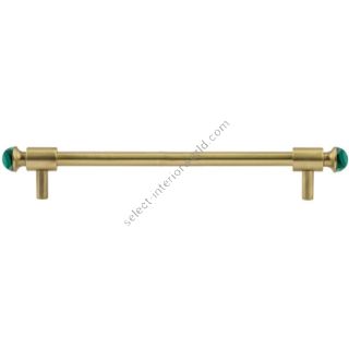 Bronces Mestre / Furniture Handles / Treasure Precious with malachite stone 192mm between centers 0T5000.ML192.30