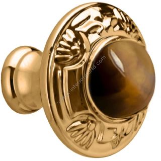 Bronces Mestre / Furniture Handles / Mihrab 38mm with tiger eye stone 0Z5747.TG0.00