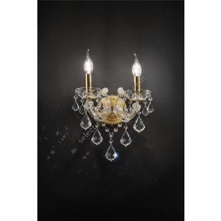Italian Luxury Lighting / Wall Sconces / Maria Theresa Gold and Silver 2 Lights 1041 002