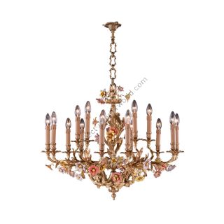 Mariner / Chandeliers / Casted bronze Ceramic flowers 19375.0