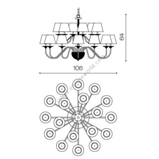 Il Paralume Marina / Chandelier / 1460/CH18