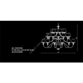 Il Paralume Marina / Chandelier / 1502/CH30