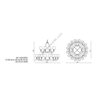 Il Paralume Marina / Chandelier / 1543/CH24