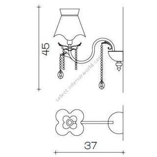 Il Paralume Marina / Wall Lamp / 1689/A1/V1