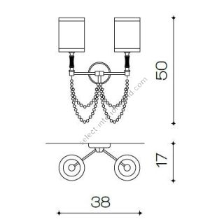 Il Paralume Marina / Wall Sconces / IL-1703/A2/LU/TR