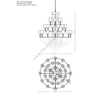 Il Paralume Marina / Chandelier / 1703/CH30