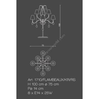Il Paralume Marina / Table Lamp / 1710/FLAMBEAUX/KR/RS