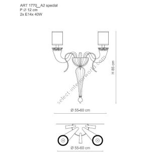 Il Paralume Marina / Wall Sconces / IL-1770/A2 Torcia