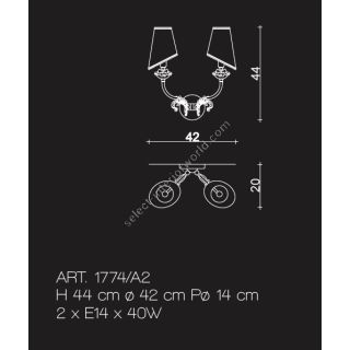 Il Paralume Marina / Wall Lamp / 1774/A2