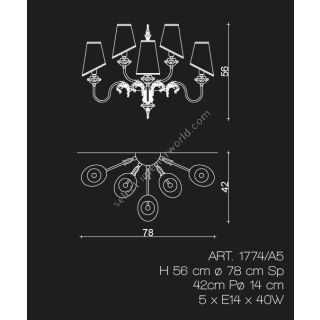 Il Paralume Marina / Wall Lamp / 1774/A5