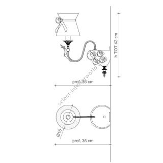Il Paralume Marina / Wall Lamp / 1850/A1