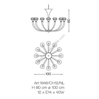 Il Paralume Marina / Chandelier / 1946/CH12/NL