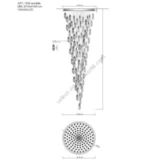 Il Paralume Marina / Chandelier / 1958D150