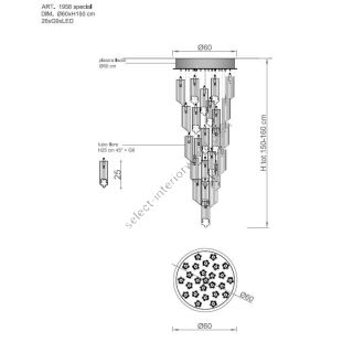 Il Paralume Marina / Chandelier / 1958D60