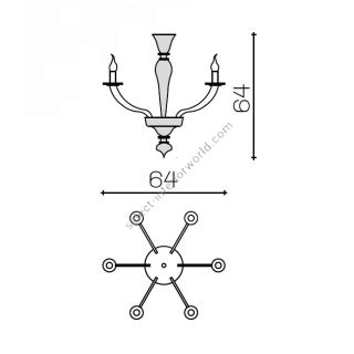 Il Paralume Marina / Chandelier / 2009CH6