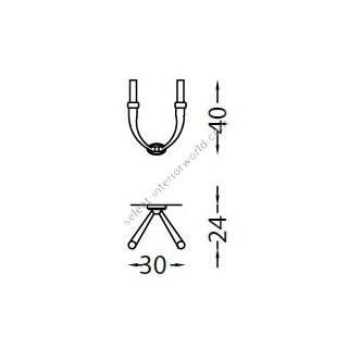 Il Paralume Marina / Wall Lamp with Horns Arm, Cristals and Pirex Candles 2071A2 / IL-2071A2