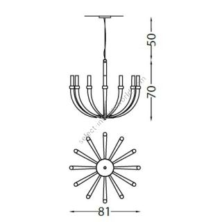Il Paralume Marina / Chandelier / 2071CH12