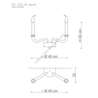 Il Paralume Marina / Wall Sconces / IL-2079/A2