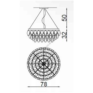 Il Paralume Marina / Chandelier / 2082/NL