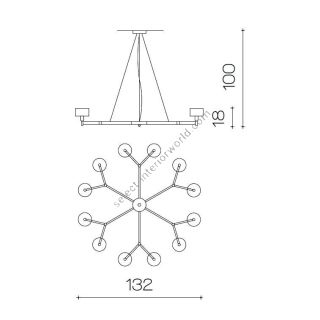 Il Paralume Marina / Chandelier / 2127/CH12/NL