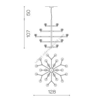Il Paralume Marina / Chandelier / 2130/CH36/NL