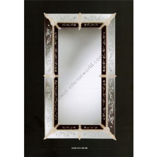 Italian Luxury Lighting / Wall Mirrors / Venetian Murano Glass with Floral Decoration 213S