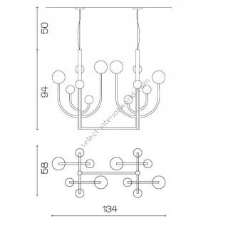 Il Paralume Marina / Chandelier / 2163/CH12