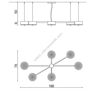 Il Paralume Marina / Chandelier / 2166/CH18