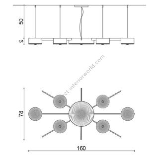 Il Paralume Marina / Chandelier / 2166/CH24