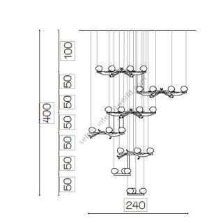 Il Paralume Marina / Chandelier / 2178/CH38